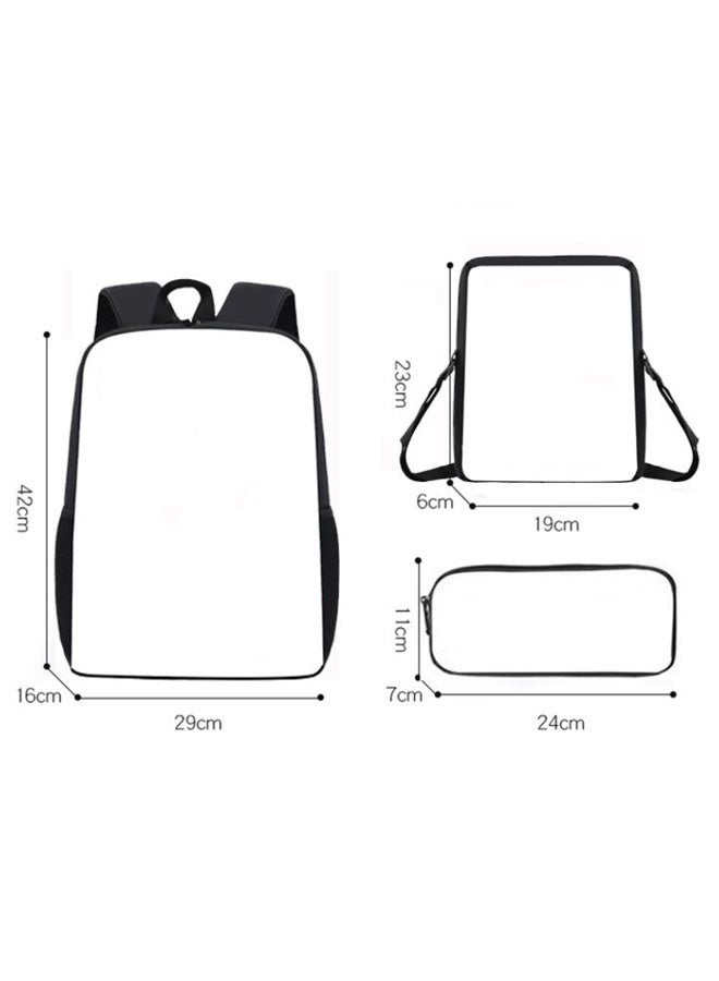 2025-2026 Labubu backpack pencil case Satchel three-piece suit leisure sports travel backpack student school backpack - Image 2